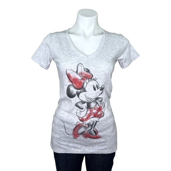 Disney Tops - Disney Minnie Mouse Women's Grey T-Shirt Small